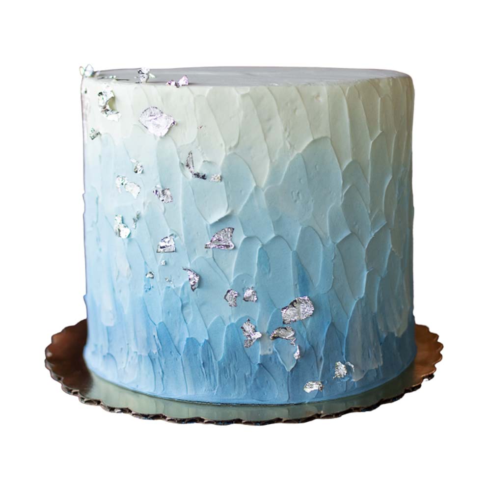 Stucco Ombre With Silver Leaf