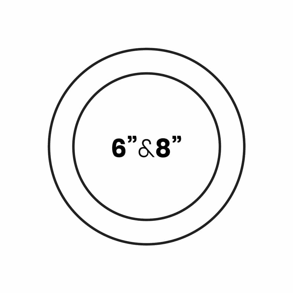 6&Quot; &Amp; 8&Quot; (40 Servings)